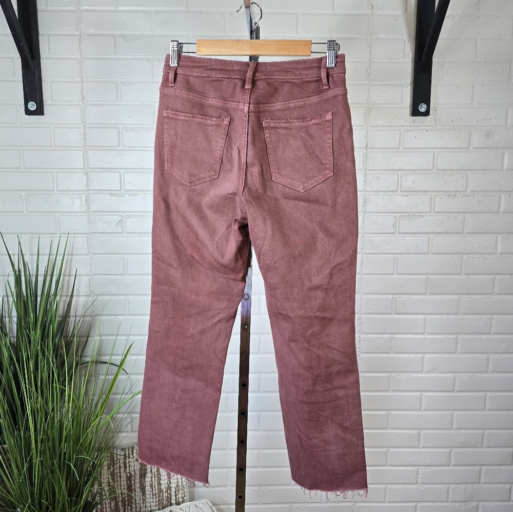 High-Rise Ankle Cropped Jeans in a light wine color - Picture 10 of 13
